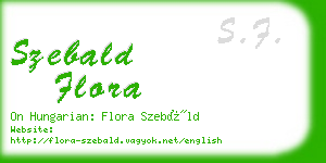 szebald flora business card